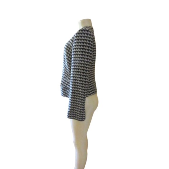 Vintage Armani Collezioni Houndstooth Virgin Wool Blazer Jacket Size 12 - Picture 4 of 7